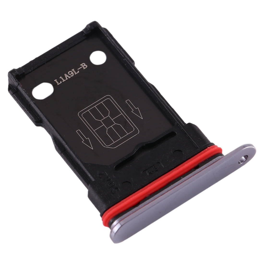 For OnePlus 7T SIM Card Tray + SIM Card Tray (Silver)