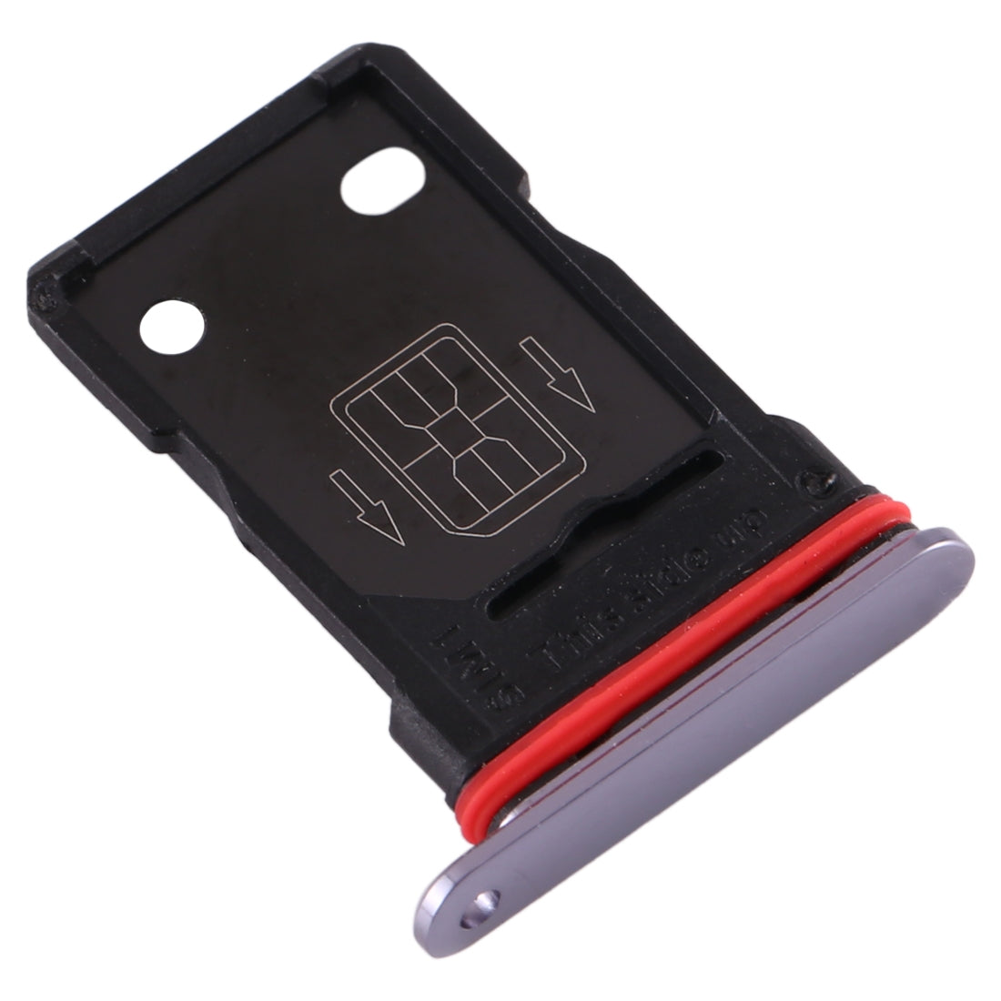 For OnePlus 7T Single SIM Card Tray (Silver)