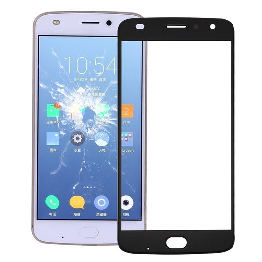 Front Screen Outer Glass Lens for Motorola Moto Z2 Play (Black)