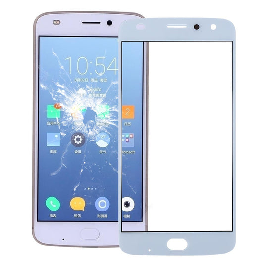 for Motorola Moto Z2 Play Front Screen Outer Glass Lens(White)