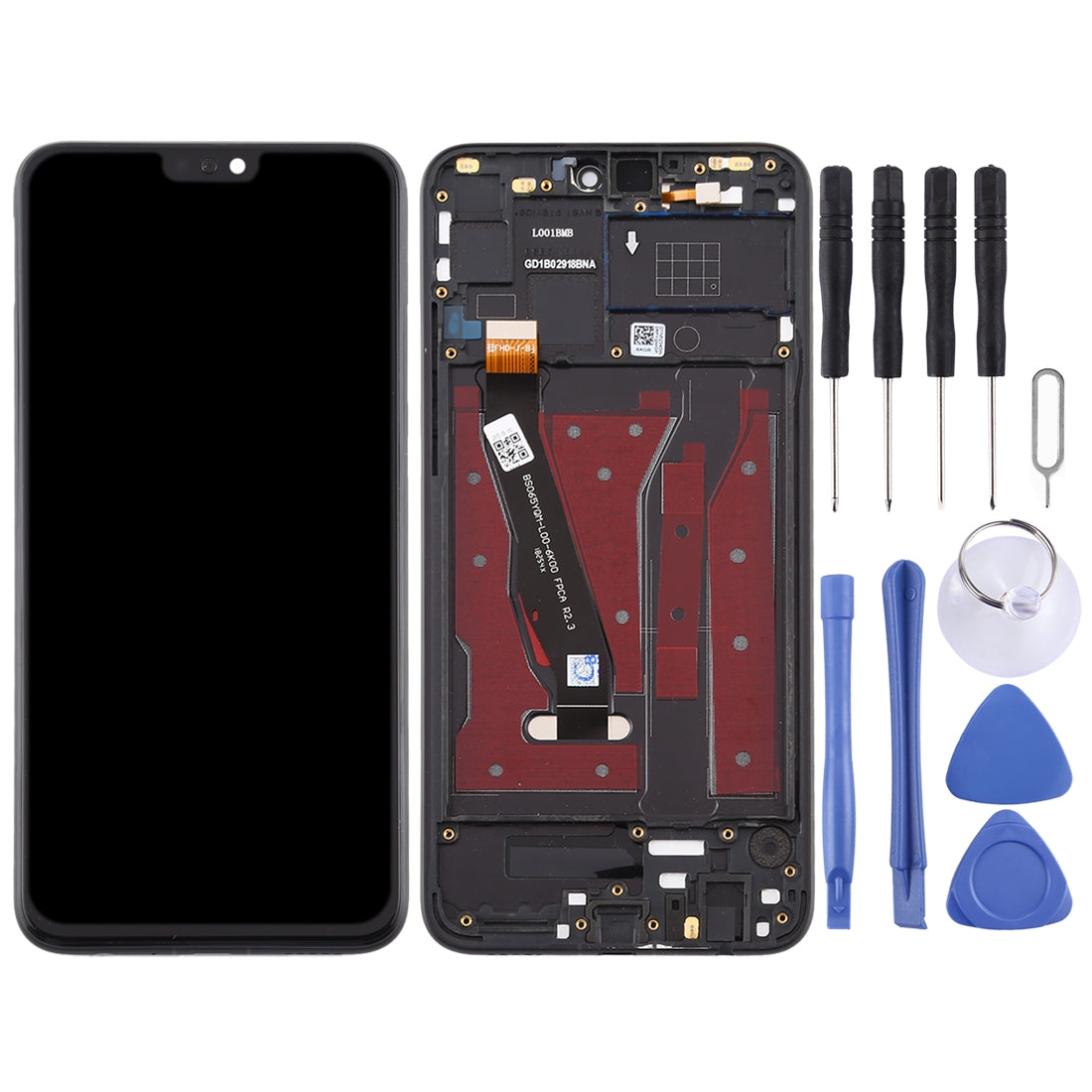 OEM LCD Screen for Huawei Honor 8X Digitizer Full Assembly with Frame(Black)