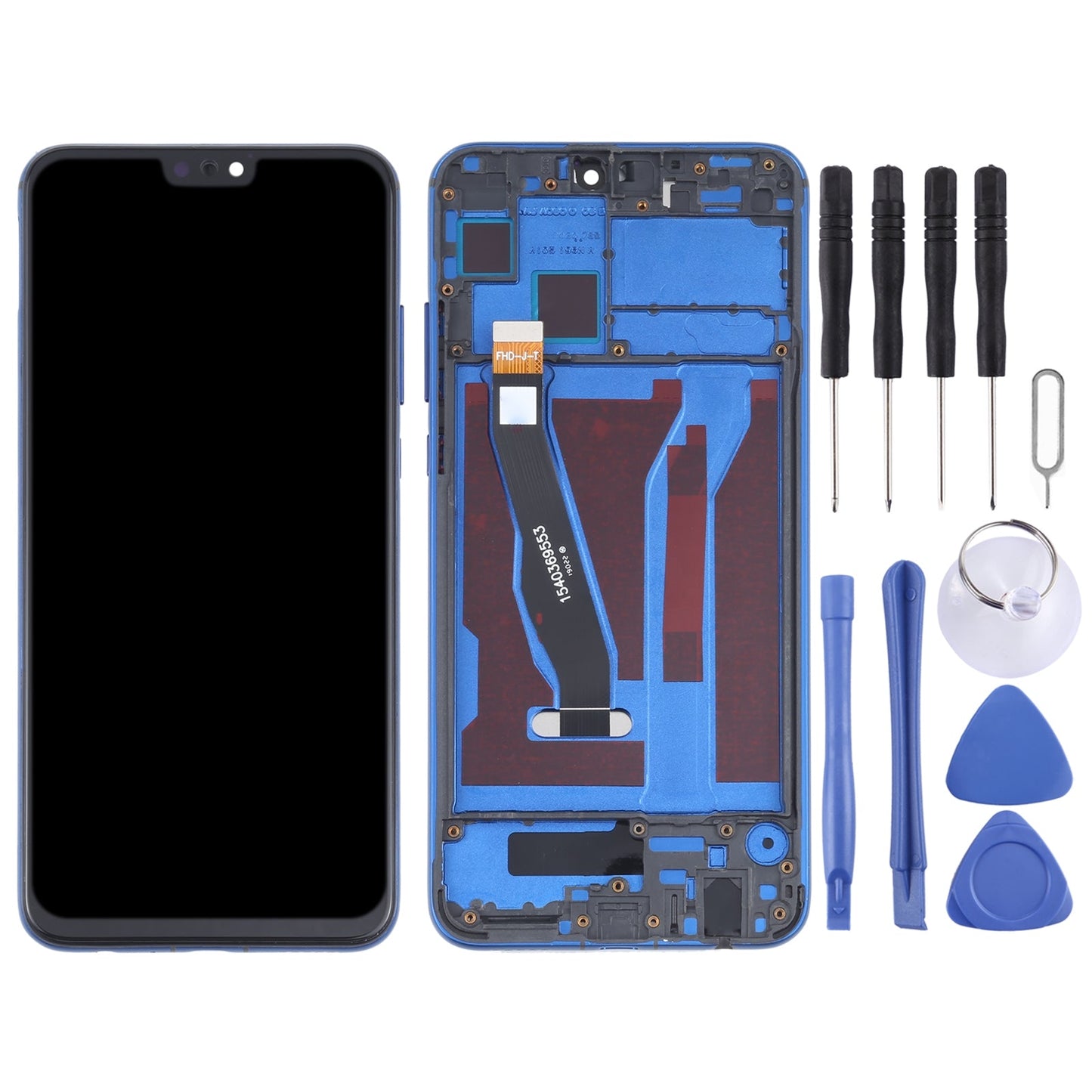 OEM LCD Screen for Huawei Honor 8X Digitizer Full Assembly with Frame(Blue)