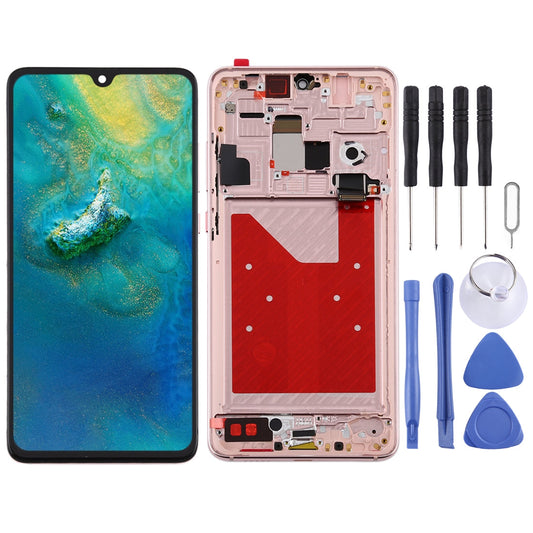 Original OLED LCD Screen for Huawei Mate 20 Digitizer Full Assembly with Frame(Gold)