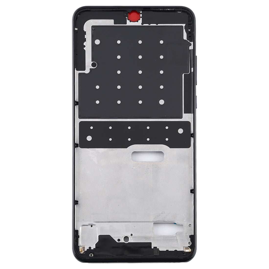 Middle Frame Bezel Plate with Side Keys for Huawei Nova 4e(Black)