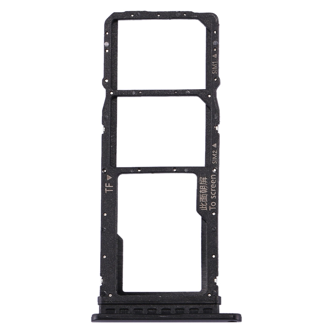 SIM Card Tray + SIM Card Tray + Micro SD Card Tray for Huawei P40 Lite E / Enjoy 10(Black)