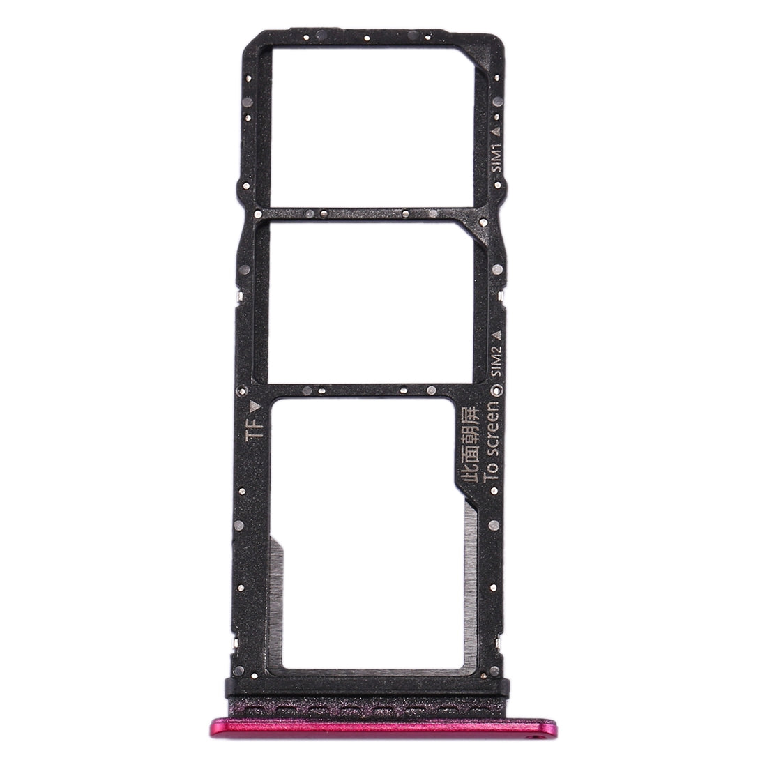 SIM Card Tray + SIM Card Tray + Micro SD Card Tray for Huawei P40 Lite E / Enjoy 10(Red)