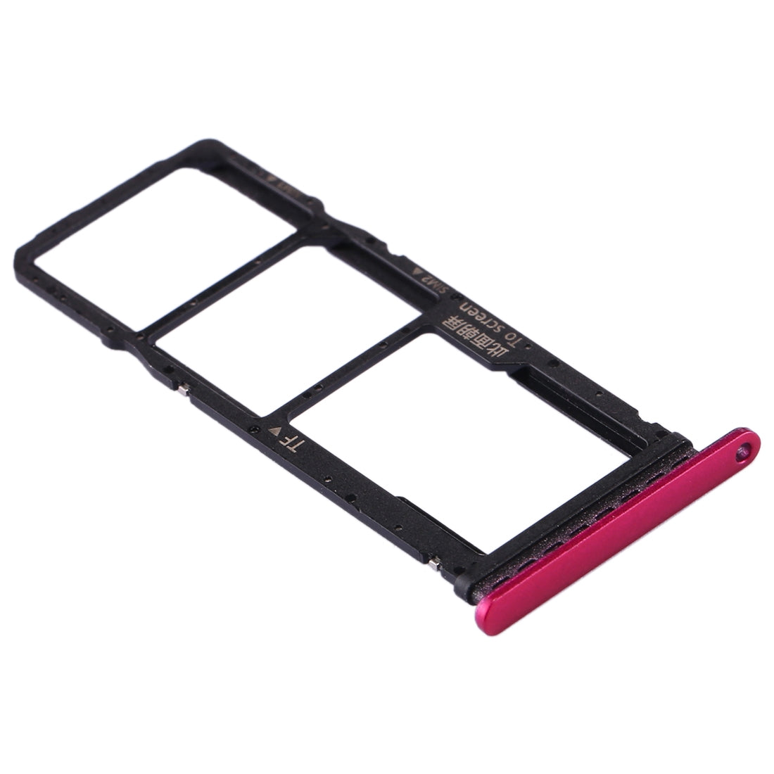SIM Card Tray + SIM Card Tray + Micro SD Card Tray for Huawei P40 Lite E / Enjoy 10(Red)
