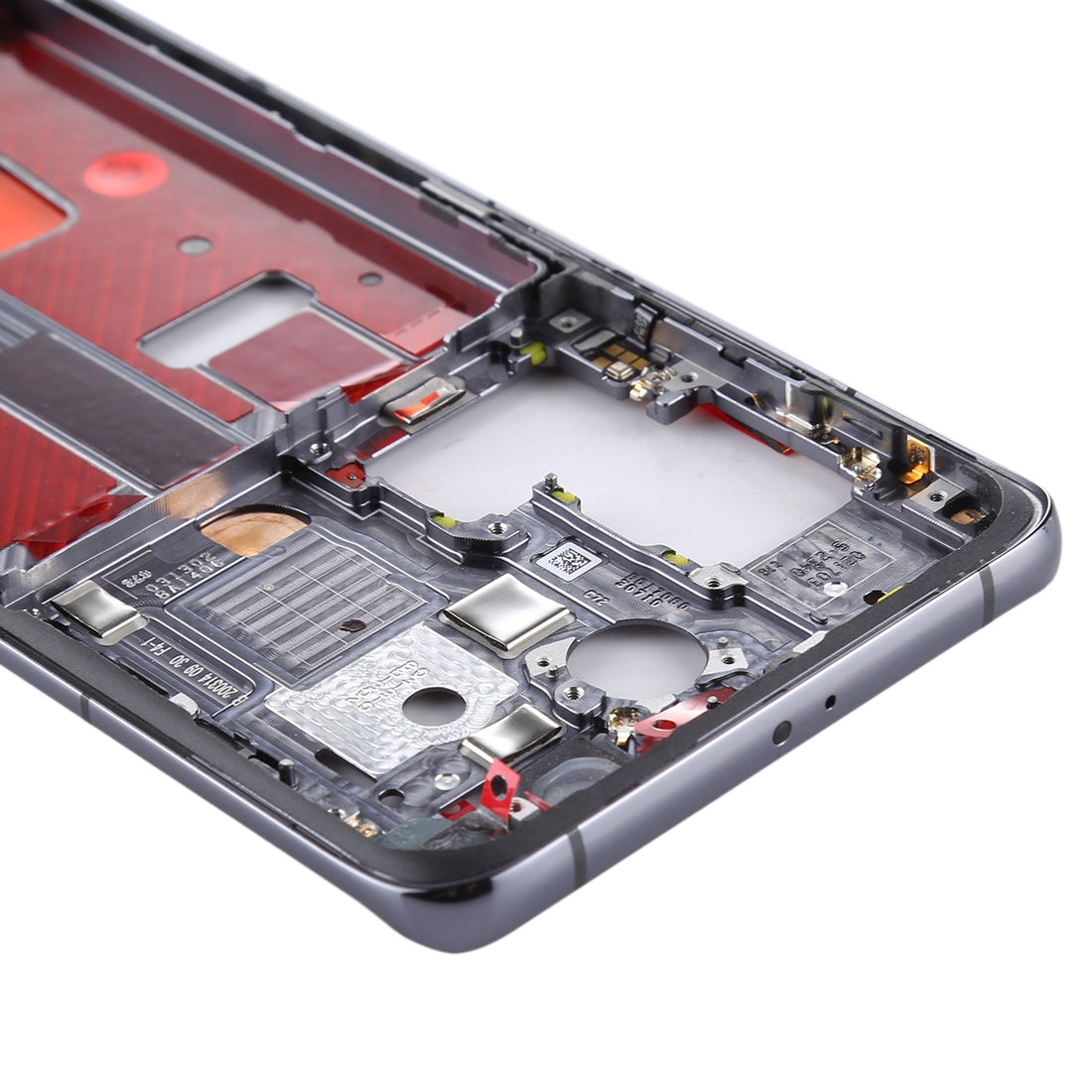 Original Middle Frame Bezel Plate with Side Keys for Huawei P40 Pro(Black)