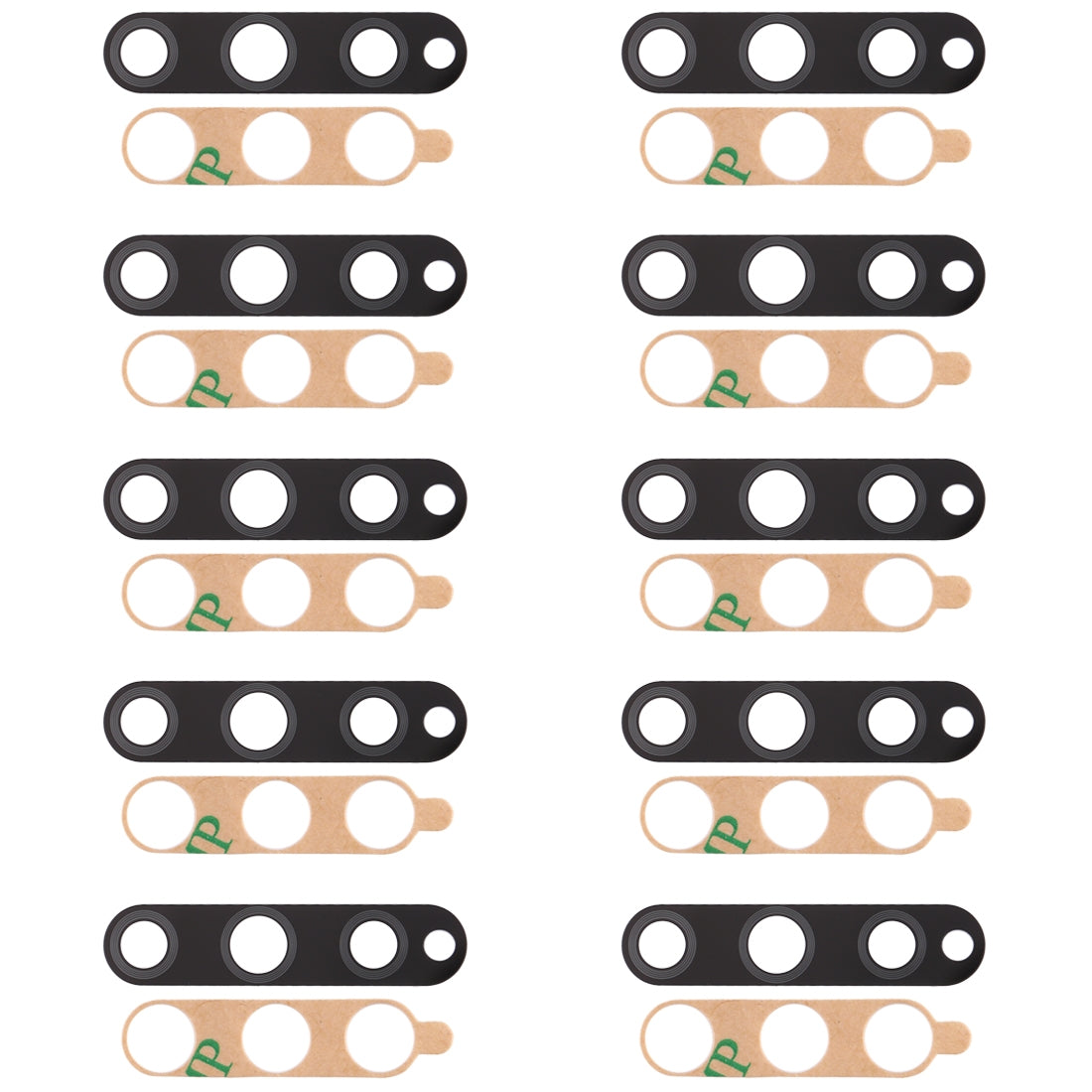 For Huawei Enjoy 10s 10pcs Back Camera Lens 