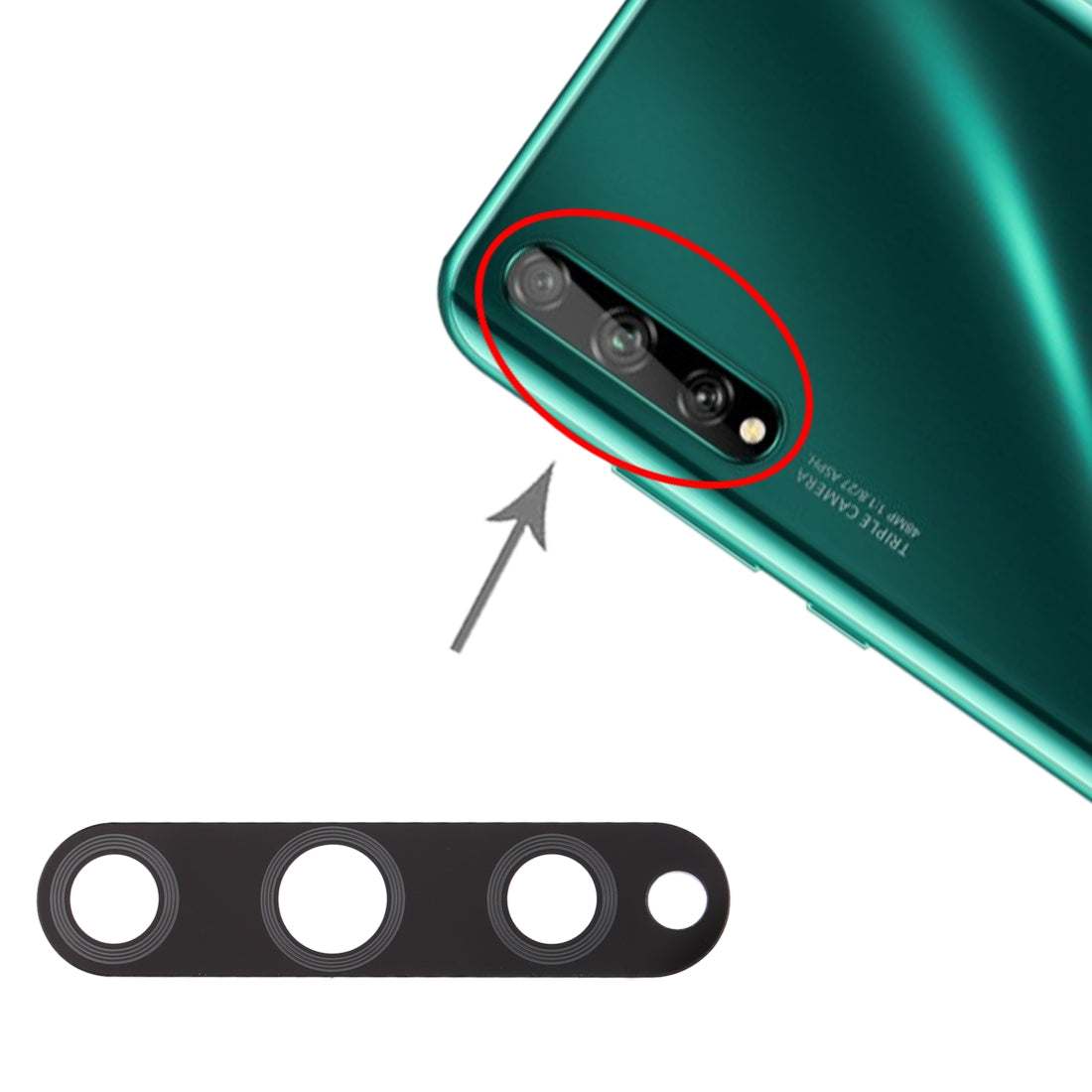 For Huawei Enjoy 10s 10pcs Back Camera Lens 