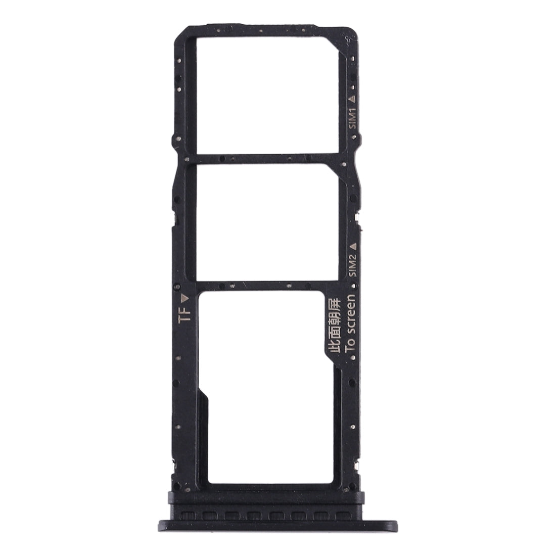 SIM Card Tray + SIM Card Tray + Micro SD Card Tray for Huawei Enjoy 10 / Honor Play 3 (Black)