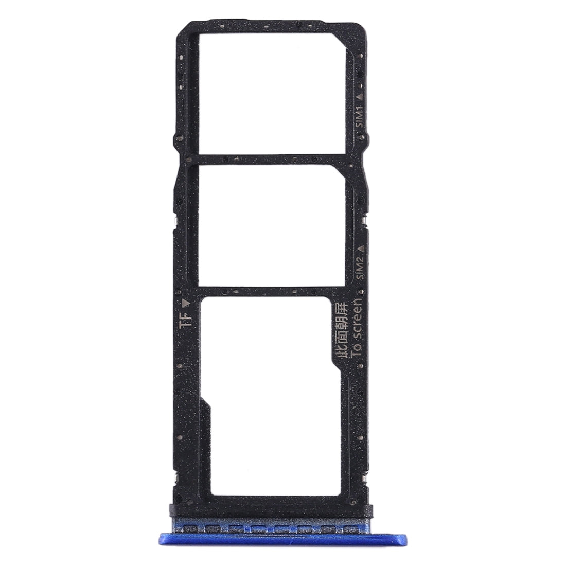 SIM Card Tray + SIM Card Tray + Micro SD Card Tray for Huawei Enjoy 10 / Honor Play 3 (Dark Blue)