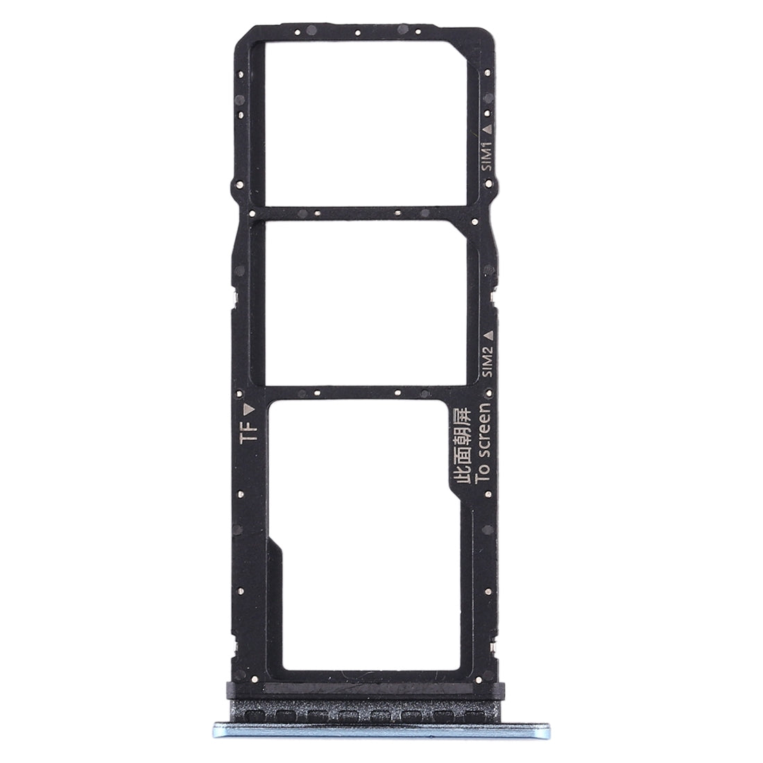SIM Card Tray + SIM Card Tray + Micro SD Card Tray for Huawei Enjoy 10 / Honor Play 3 (Blue)