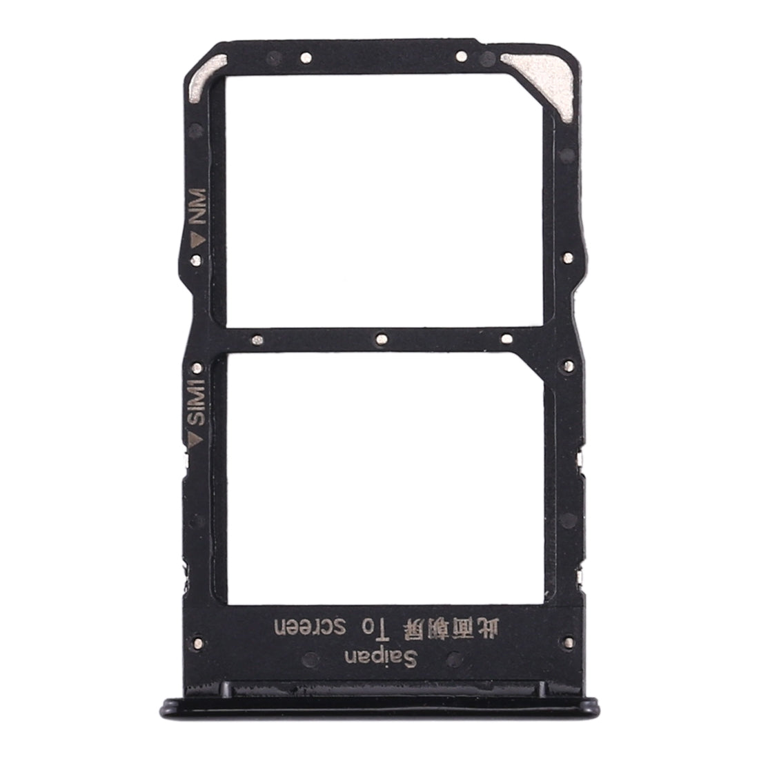 SIM Card Tray + NM Card Tray for Huawei Nova 5z / Nova 5i Pro (Black)