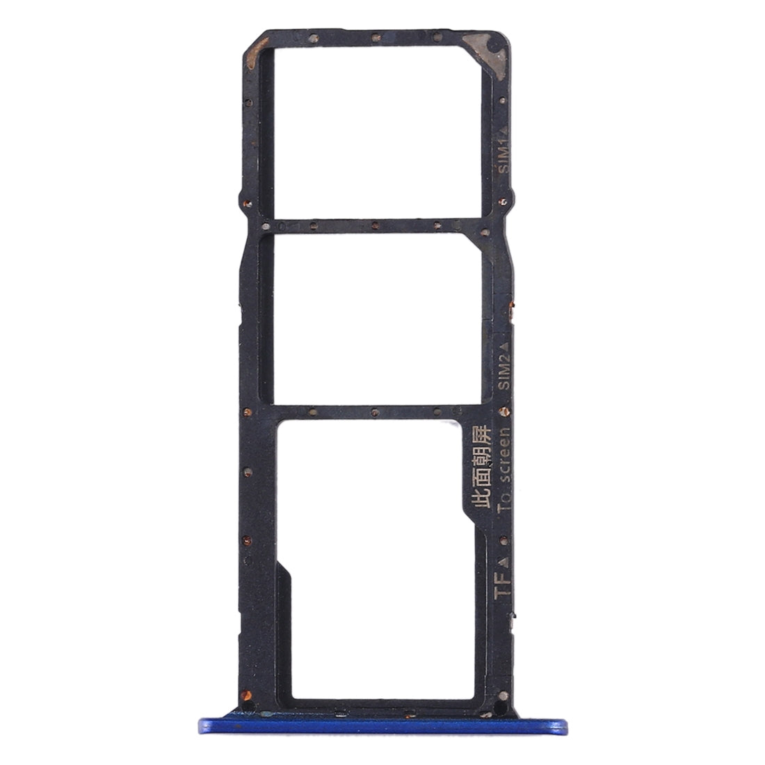 SIM Card Tray + SIM Card Tray + Micro SD Card Tray for Huawei Honor Play 3e (Blue)