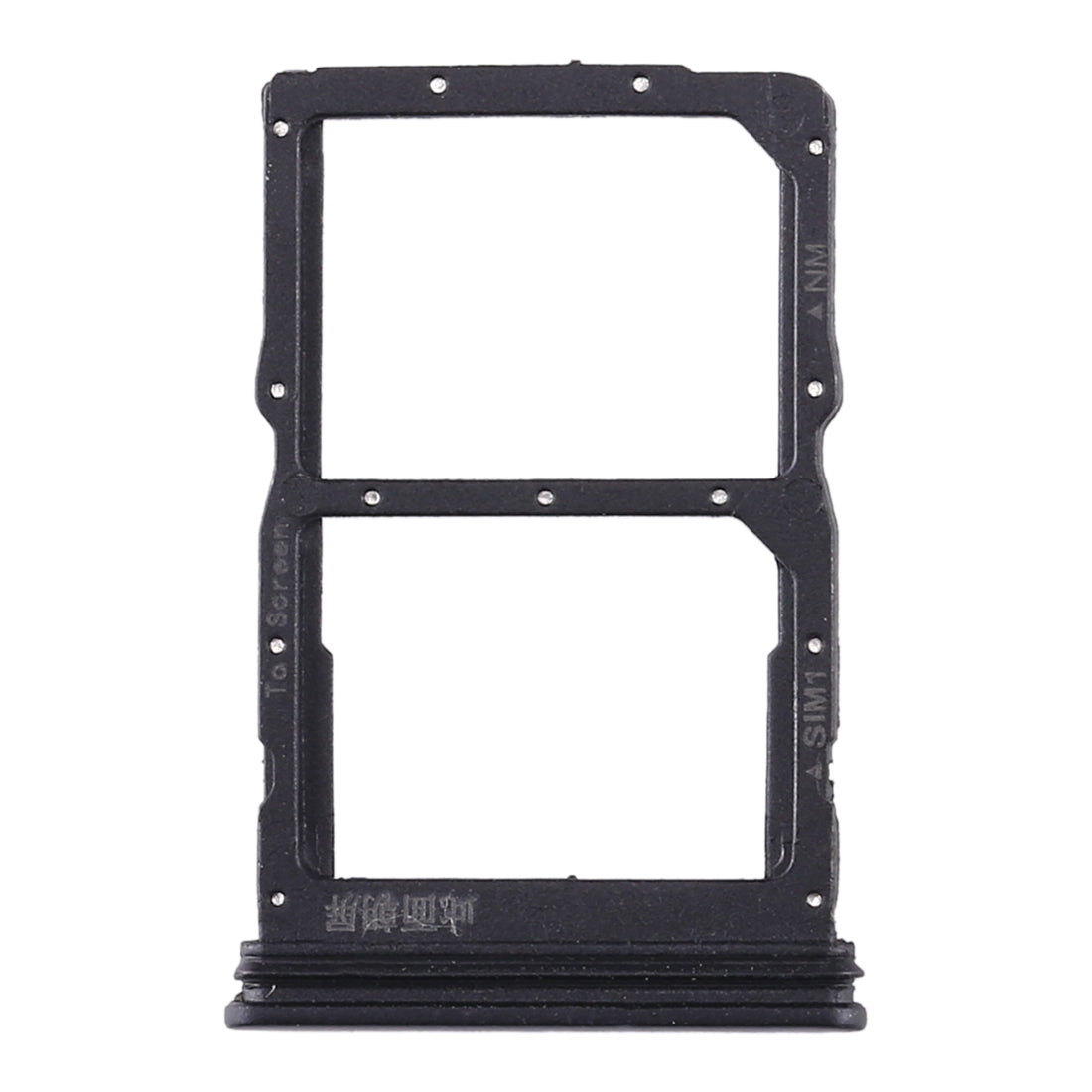 SIM Card Tray + NM Card Tray for Huawei Honor 30S / Nova 7 SE (Black)