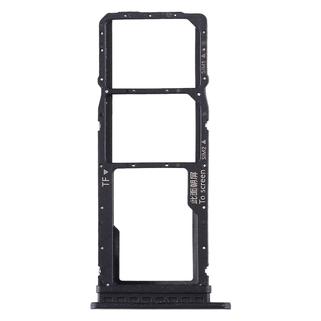 SIM Card Tray + SIM Card Tray + Micro SD Card Tray for Huawei Honor Play 4T (Black)