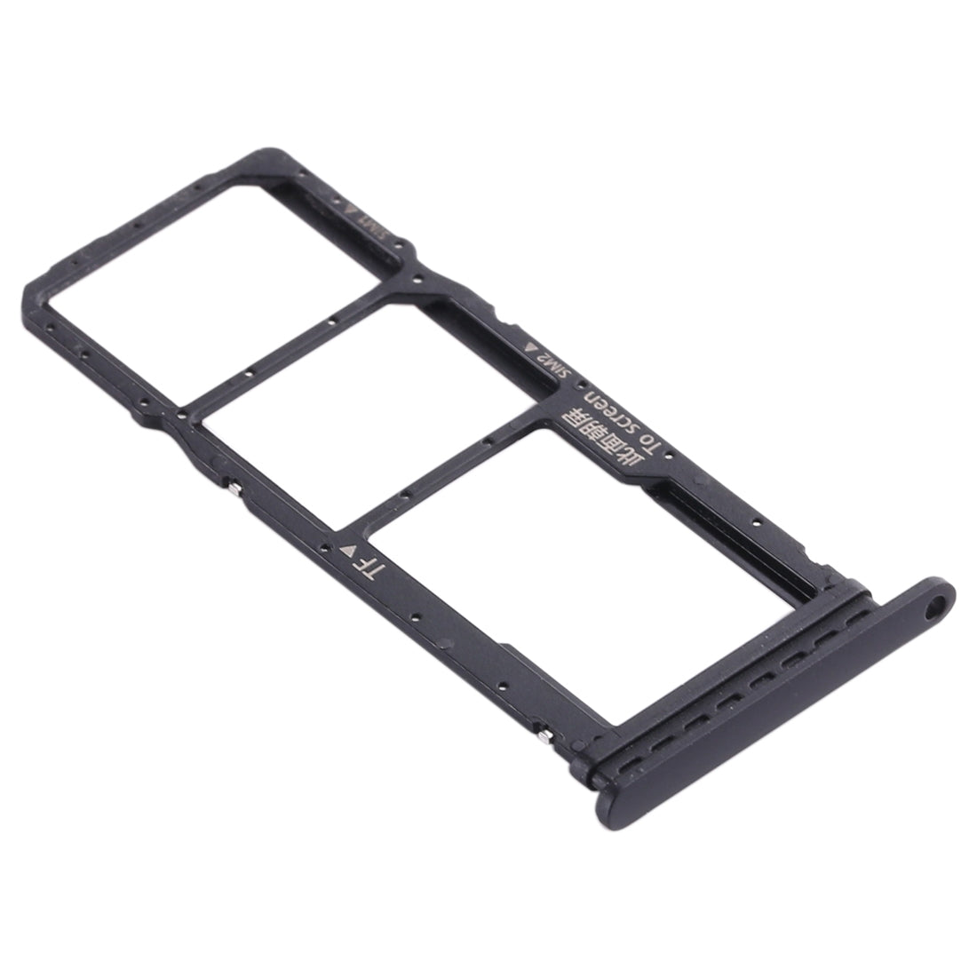 SIM Card Tray + SIM Card Tray + Micro SD Card Tray for Huawei Honor Play 4T (Black)