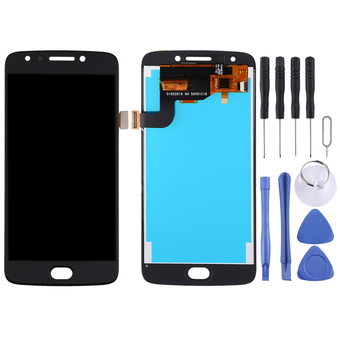 Original LCD Screen for Motorola E4 XT1767 / XT1768 (US Version)Digitizer Full Assembly with Hole  (Black)