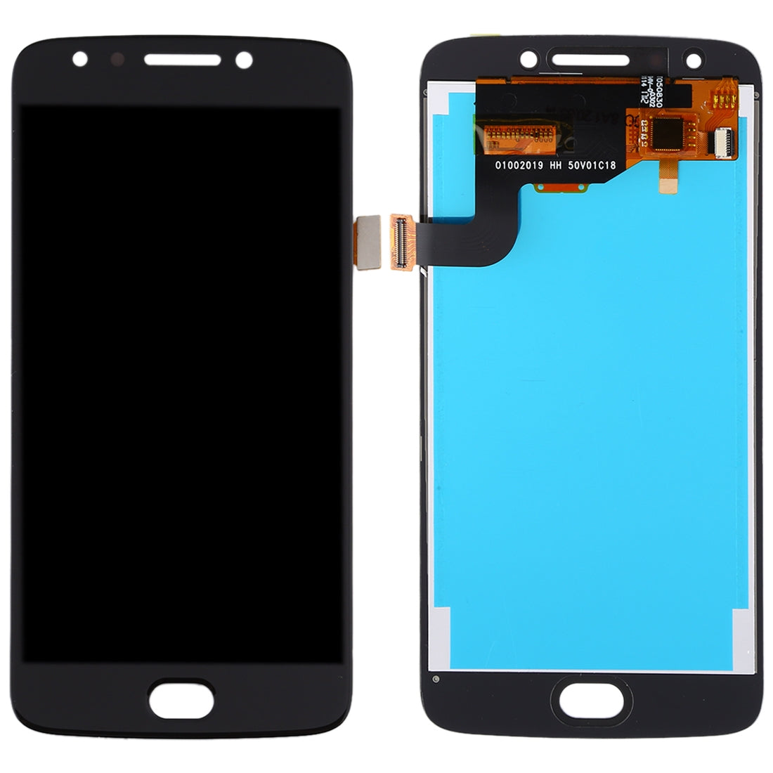 Original LCD Screen for Motorola E4 XT1767 / XT1768 (US Version)Digitizer Full Assembly with Hole  (Black)
