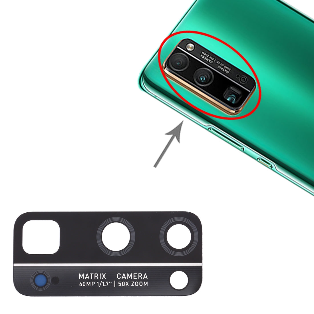 For Huawei Honor 30 Pro 10pcs Back Camera Lens 