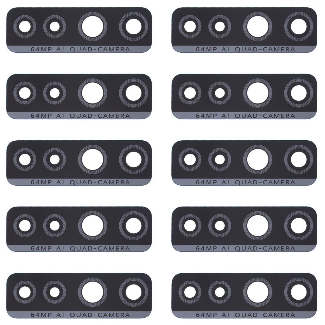 For Huawei P40 Lite 5G / Nova 7 SE 10pcs Back Camera Lens 