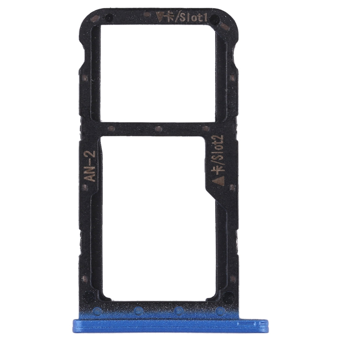 SIM Card Tray + SIM Card Tray / Micro SD Card for Huawei P20 Lite / Nova 3e (Blue)