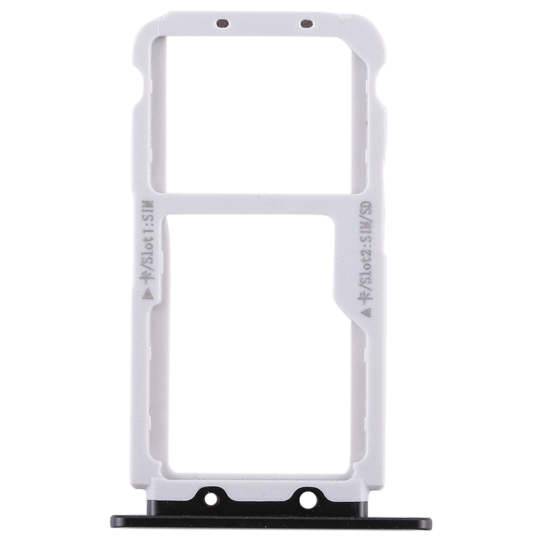 SIM Card Tray + SIM Card Tray / Micro SD Card for Huawei Honor View 10 / V10(Black)