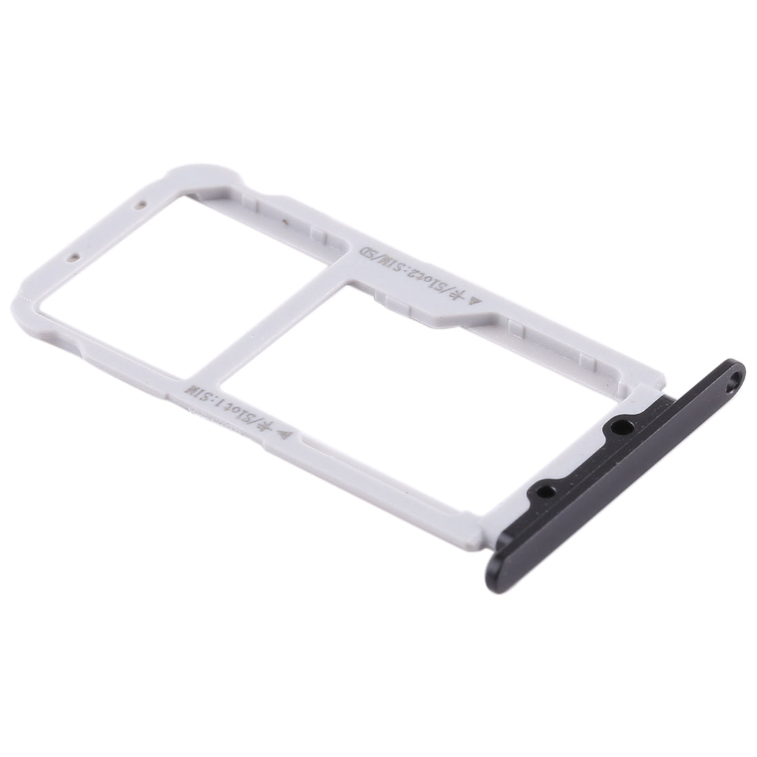 SIM Card Tray + SIM Card Tray / Micro SD Card for Huawei Honor View 10 / V10(Black)