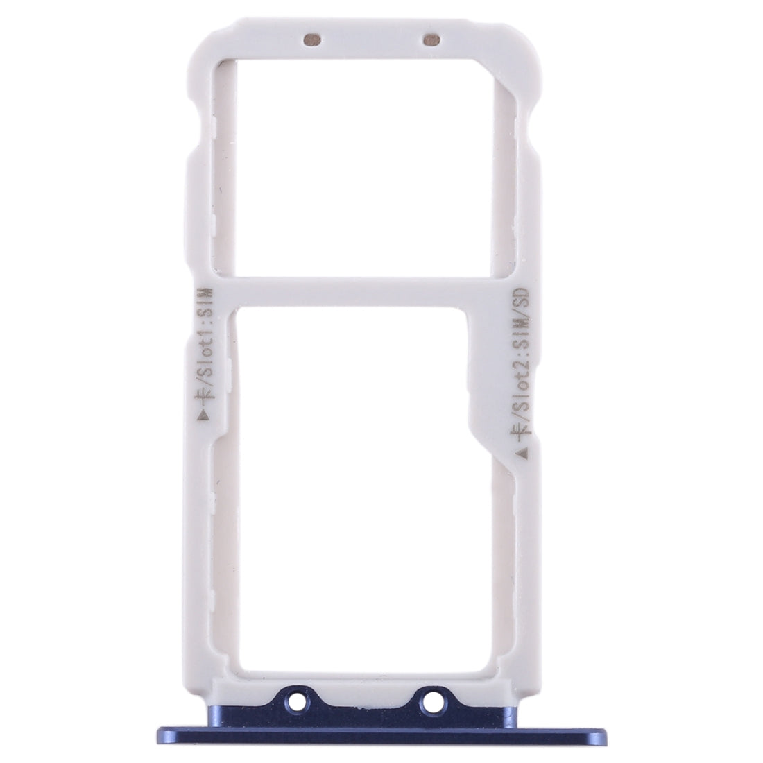 SIM Card Tray + SIM Card Tray / Micro SD Card for Huawei Honor View 10 / V10(Blue)
