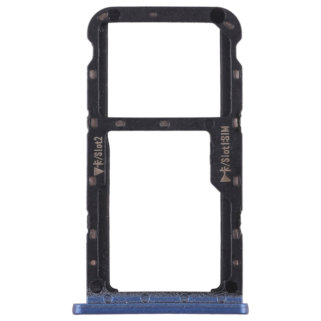 SIM Card Tray + SIM Card Tray / Micro SD Card for Huawei Maimang 6(Blue)