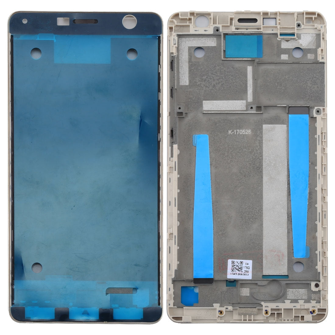 for Asus ZenFone 3 Deluxe ZS550KL Front Housing LCD Frame Bezel Plate with Adhesive(White)