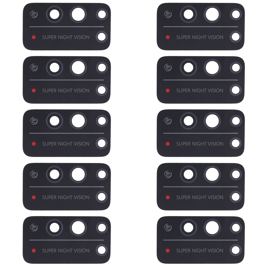 For Huawei Honor X10 5G 10pcs Back Camera Lens 