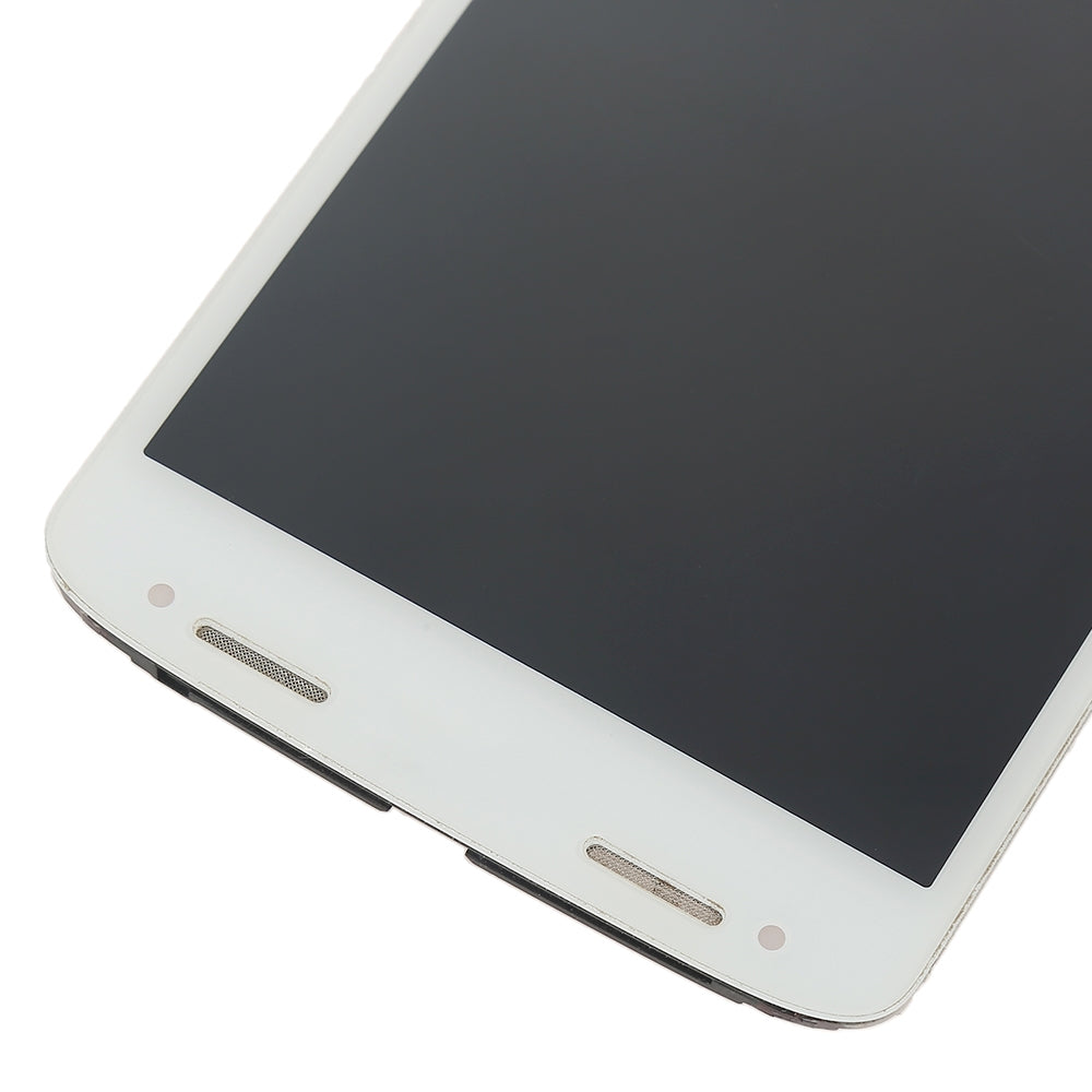 TFT LCD Screen for Motorola Moto X Force XT1581 / Droid Turbo 2 XT1585 Digitizer Full Assembly with Frame(White)