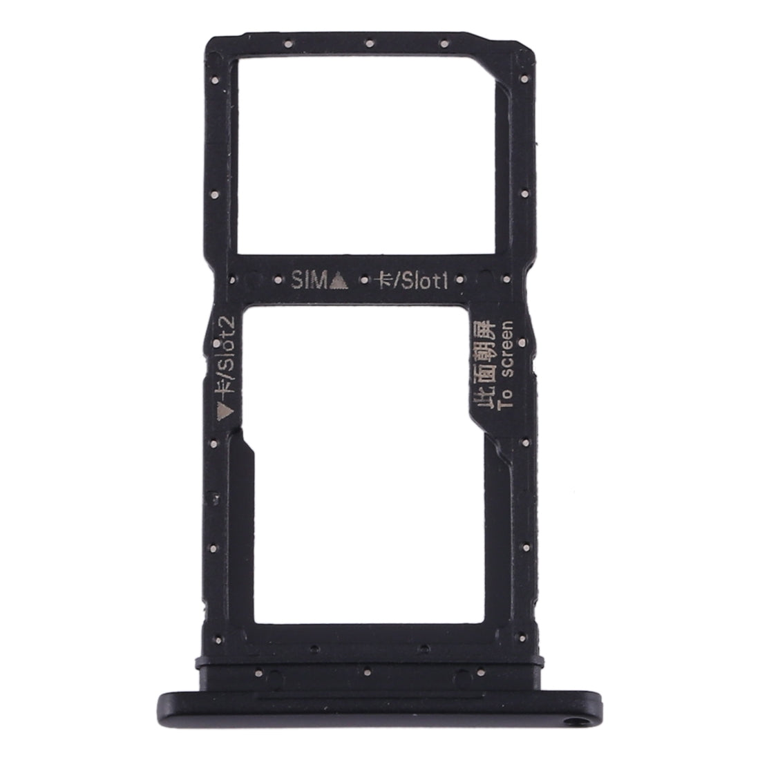 SIM Card Tray + SIM Card Tray / Micro SD Card Tray for Huawei P smart Pro 2019 (Black)