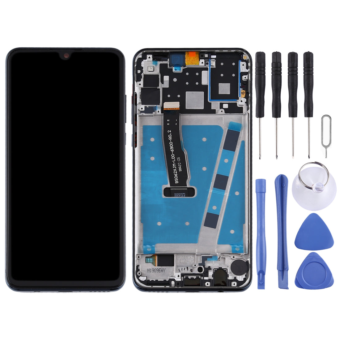 OEM LCD Screen for Huawei P30 Lite (RAM 4G / Standard Version) Digitizer Full Assembly with Frame(Black)
