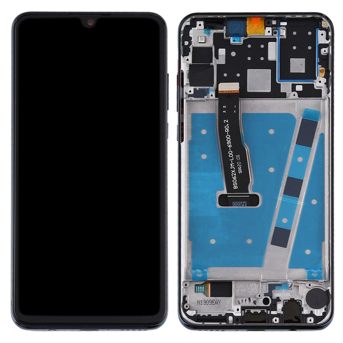 OEM LCD Screen for Huawei P30 Lite (RAM 4G / Standard Version) Digitizer Full Assembly with Frame(Black)