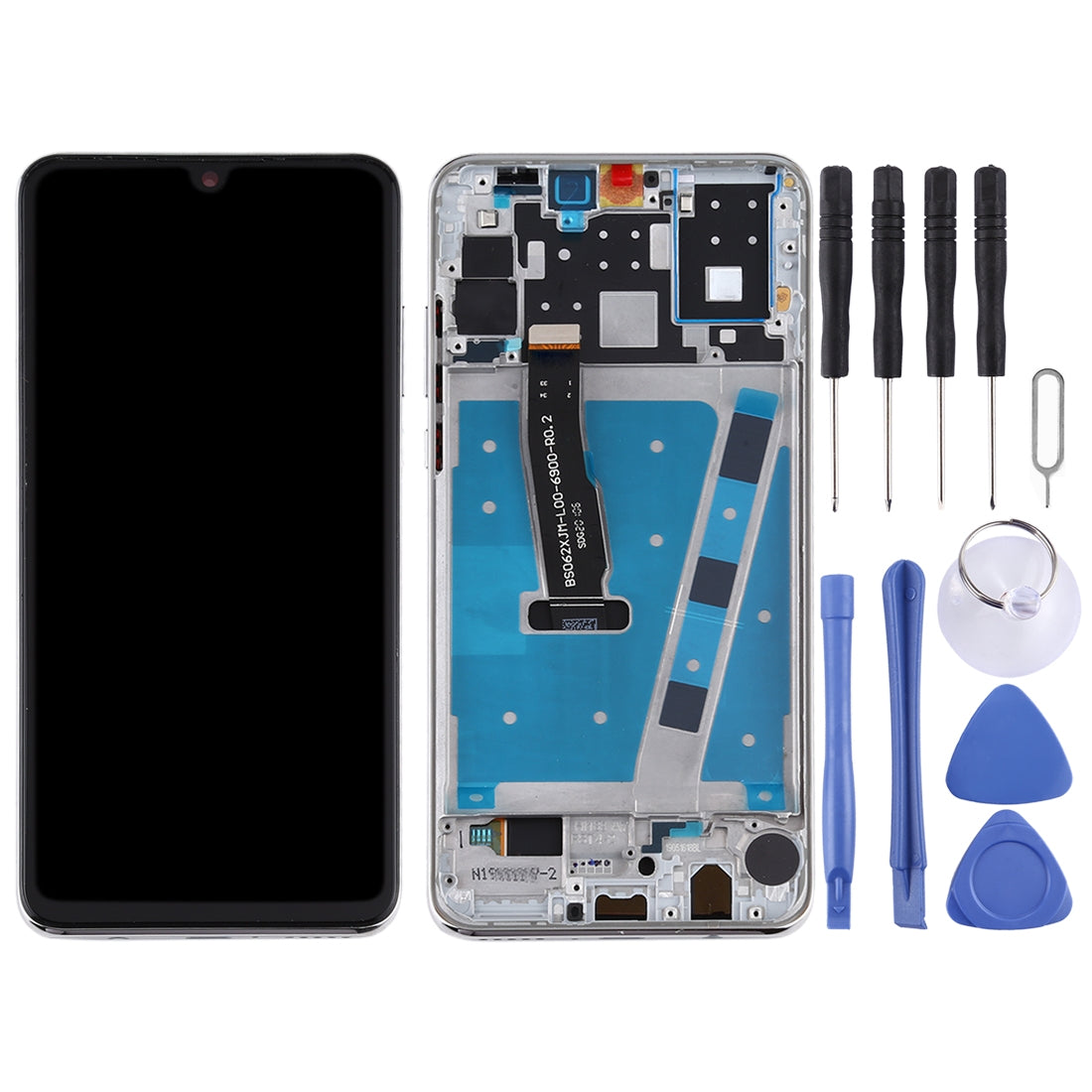 OEM LCD Screen for Huawei P30 Lite (RAM 4G / Standard Version) Digitizer Full Assembly with Frame(White)