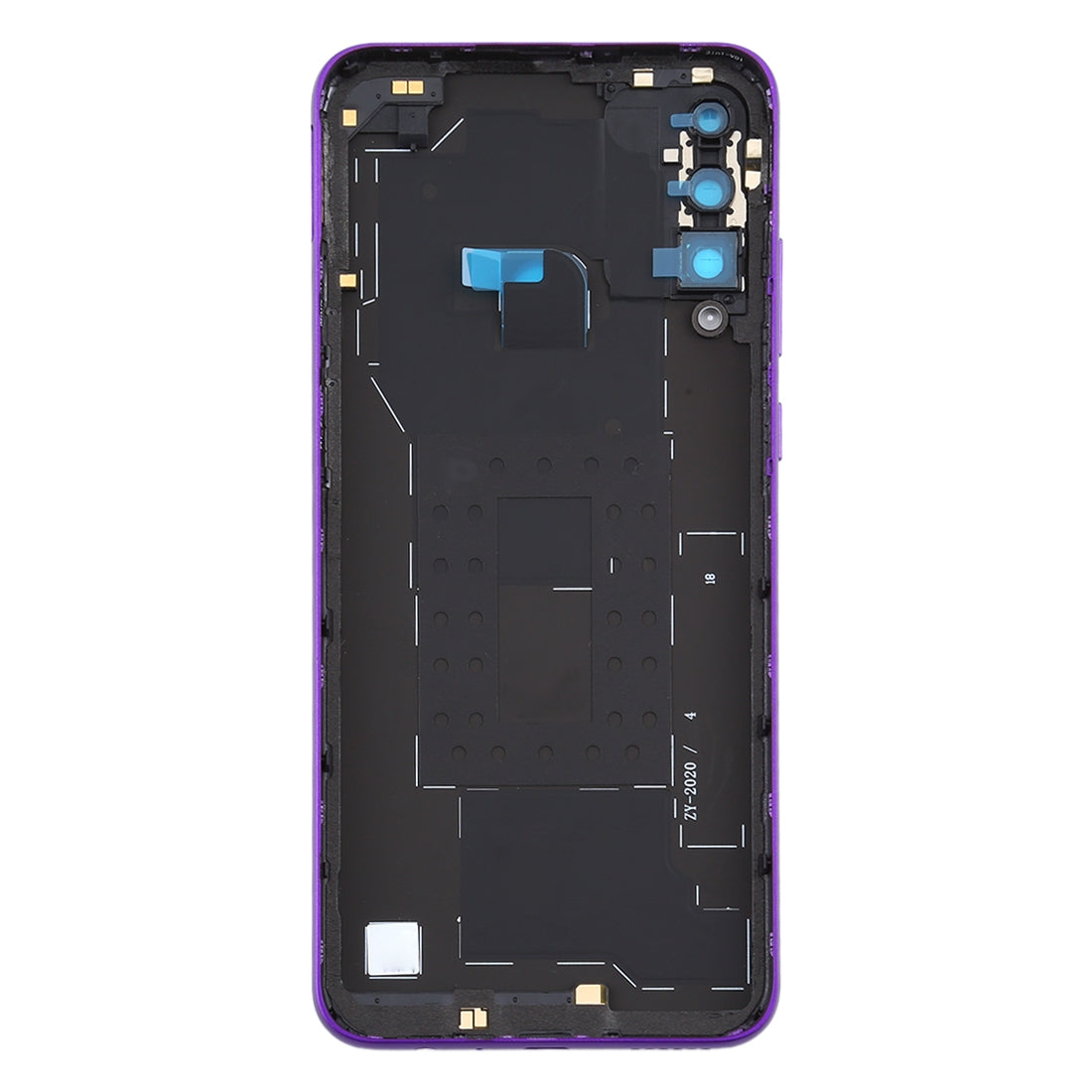 Original Battery Back Cover with Camera Lens Cover for Huawei Y6p(Purple)