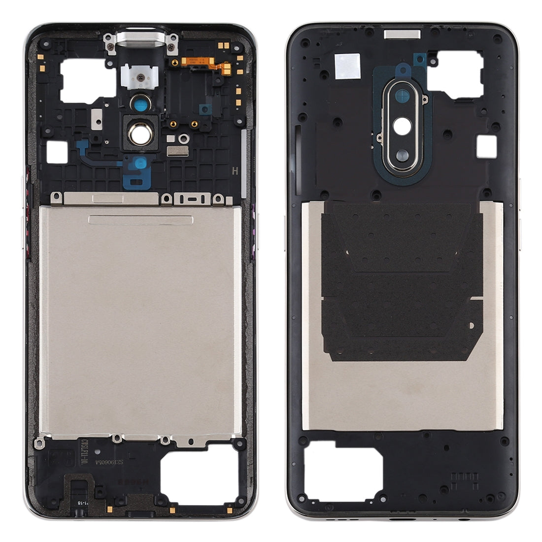 For OPPO Realme X Middle Frame Bezel Plate (Silver)