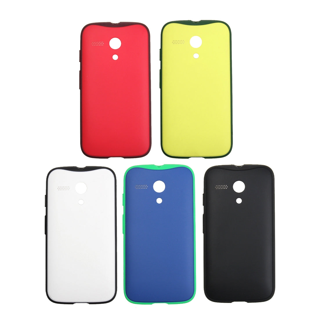 Original Anti-shock Battery Back Cover for Motorola Moto G (White + Black)
