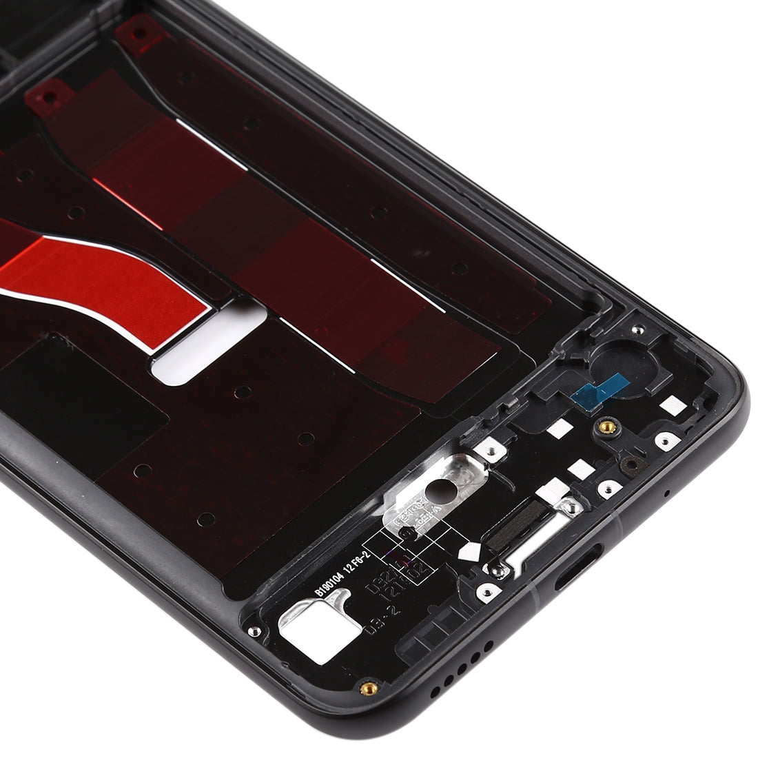 Front Housing LCD Frame Bezel Plate with Side Keys for Huawei Honor V20 (Honor View 20)(Black)