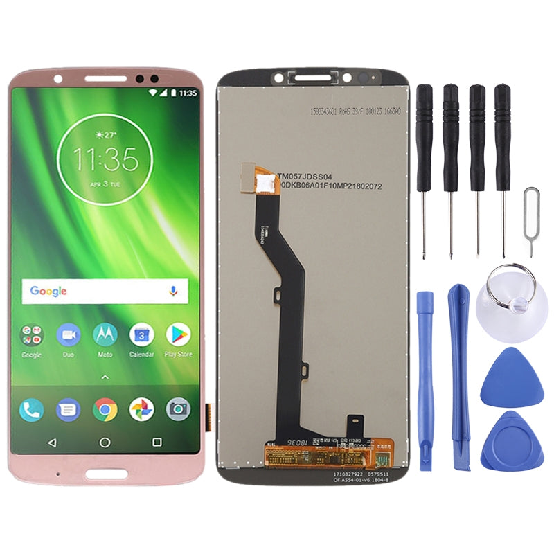 TFT LCD Screen for Motorola Moto G6 Play with Digitizer Full Assembly (Pink)