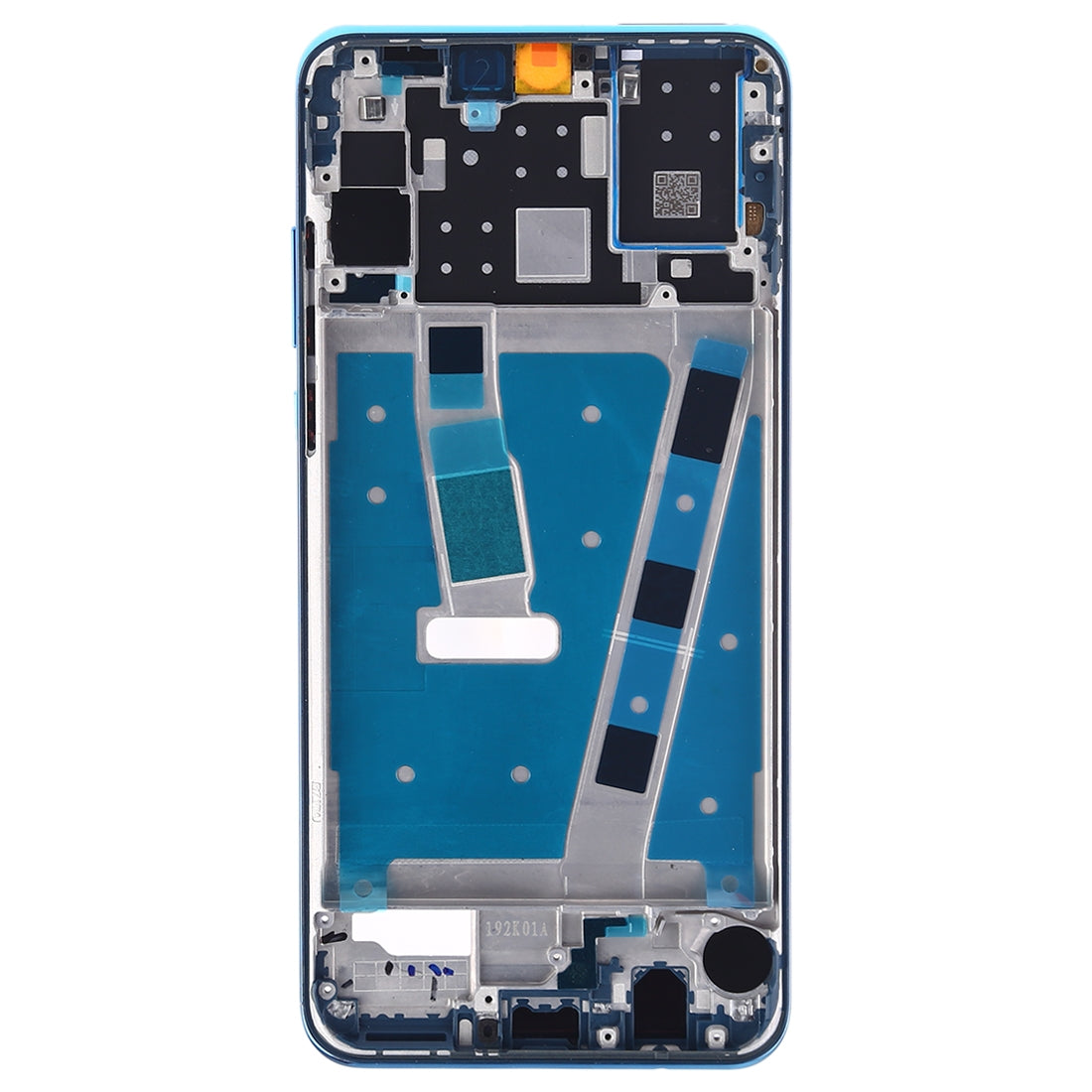 Front Housing LCD Frame Bezel Plate with Side Keys for Huawei P30 Lite(Blue)