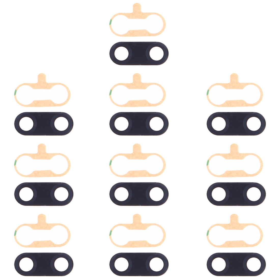 For Huawei Y7 2019 / Y7 Prime 2019 / P Smart 2019 / Y7 Pro 2019 10pcs Back Camera Lens & Adhesive 