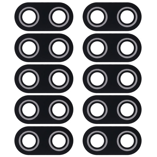 10 PCS Back Camera Lens Cover for Asus ZenFone Max Plus(M1) X018DC Pegasus 4s ZB570TL 5.7 inch (Black)
