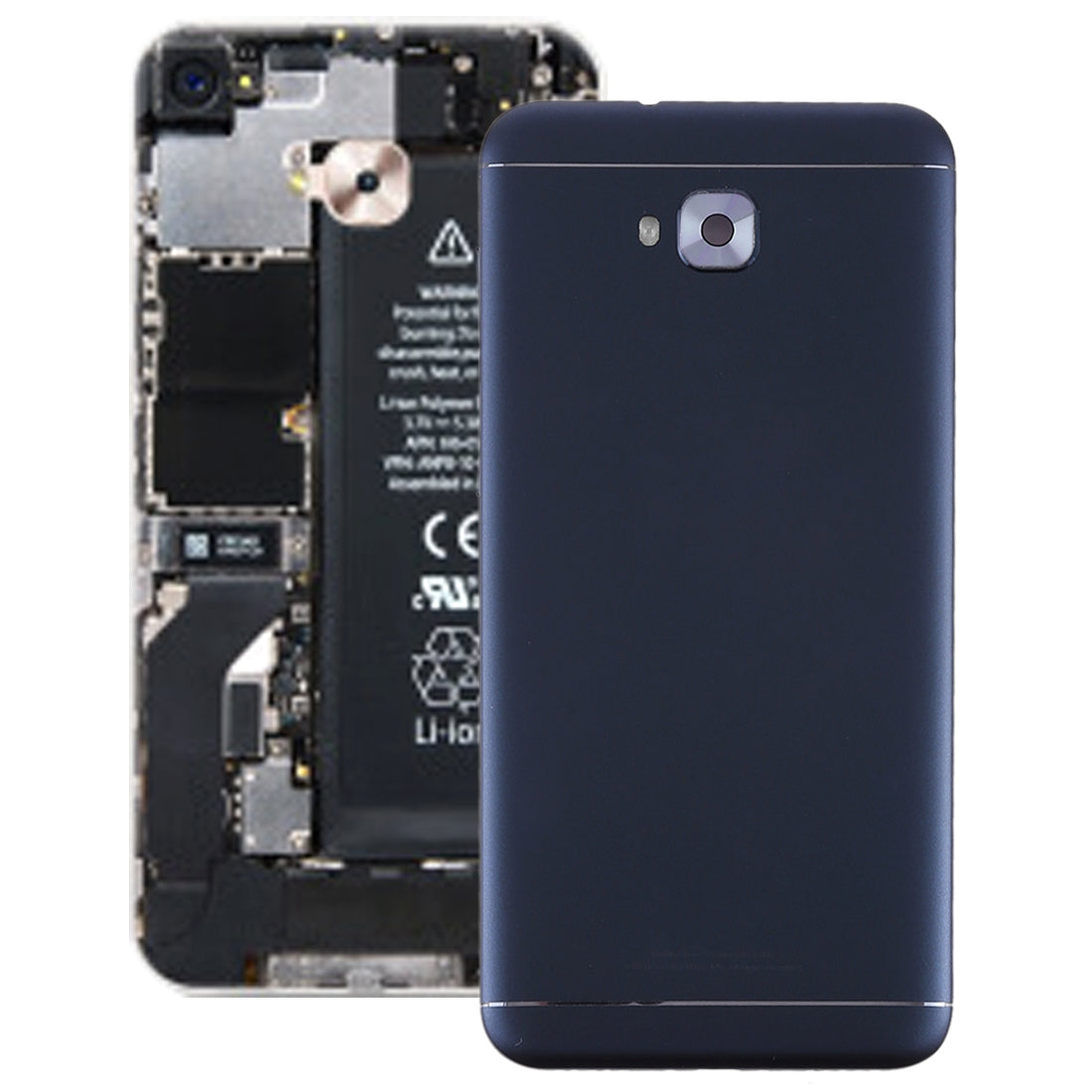 Back Cover with Side Keys & Camera Lens for Asus ZenFone 4 Selfie ZD553KL(Blue)