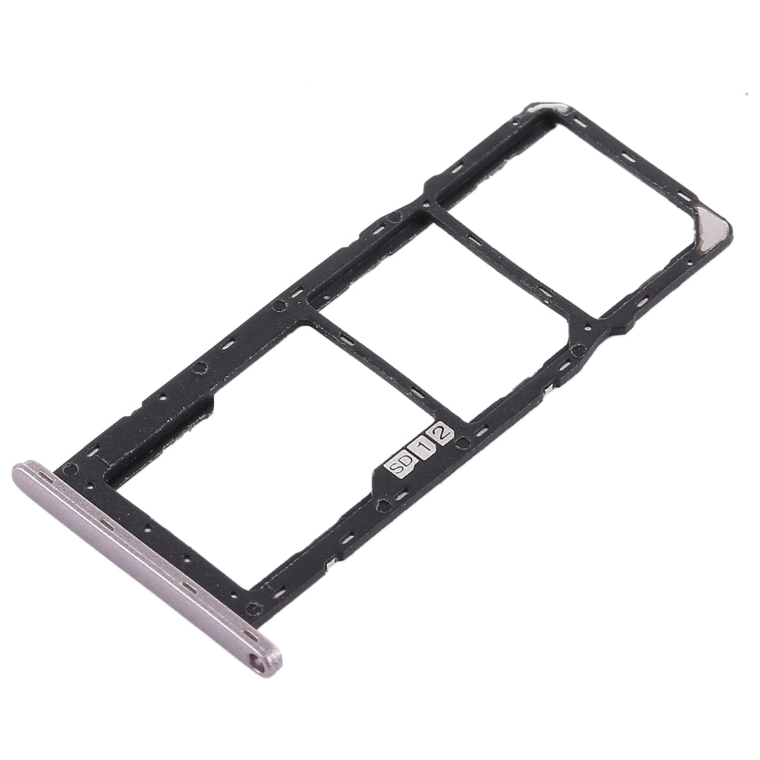 SIM Card Tray + SIM Card Tray + Micro SD Card Tray for Asus Zenfone Max Pro (M1) ZB601KL ZB602KL(Silver)