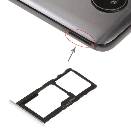 SIM Card Tray + SIM Card Tray / Micro SD Card Tray for Motorola Moto G5S(Silver)
