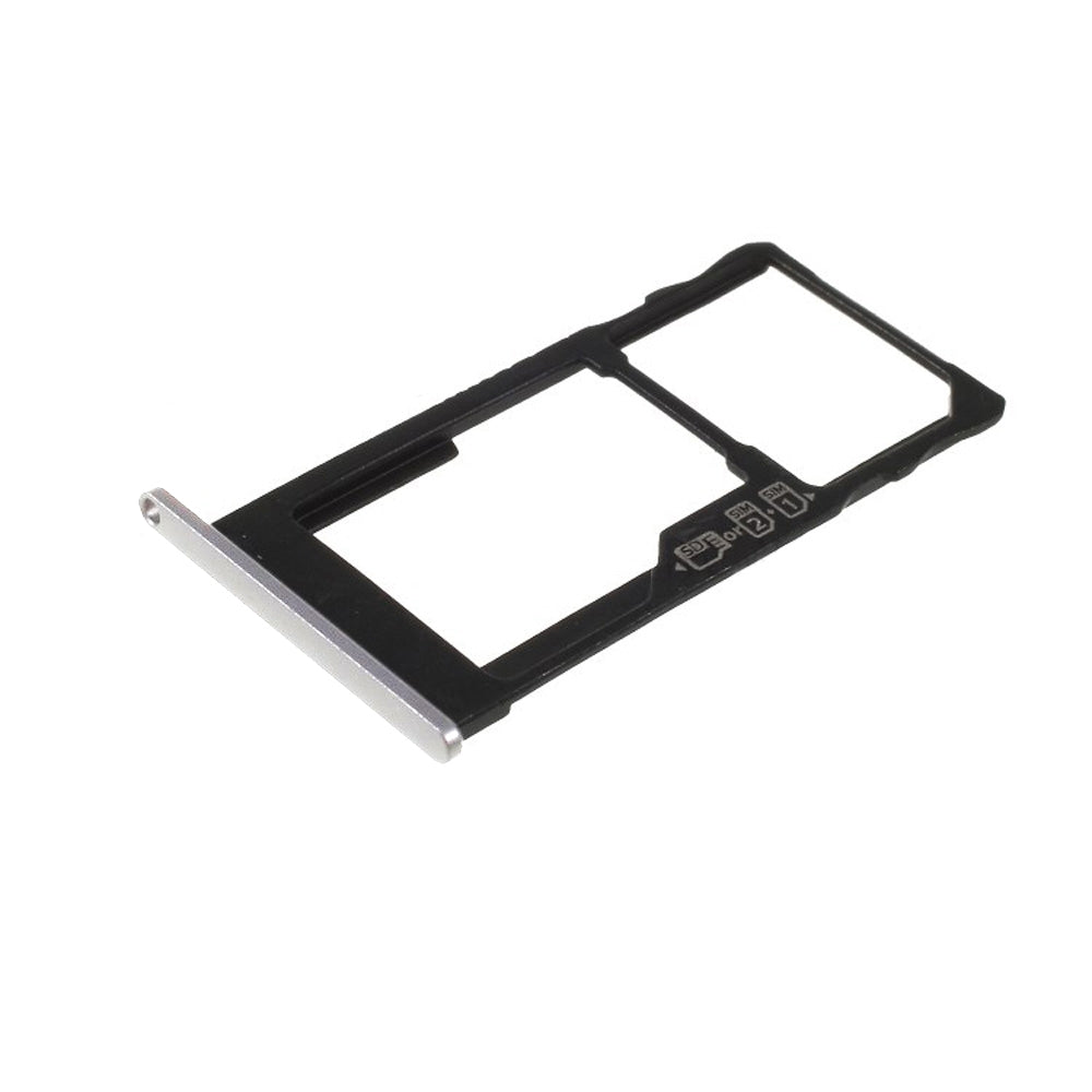 SIM Card Tray + SIM Card Tray / Micro SD Card Tray for Motorola Moto M XT1662 XT1663(Silver)